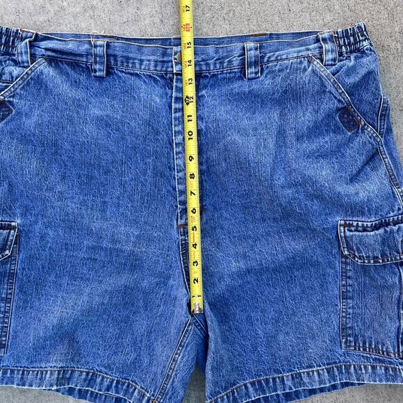 Kings Sze Mens Flat Front Cargo Denim Shorts‎ - Tag is 46 but Measures 44" - Picture 6 of 9